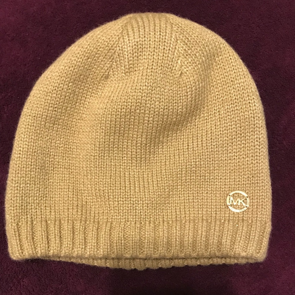 Tan Michael kors beanie hat
